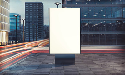 blank billboard on the street