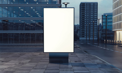 blank billboard on the street