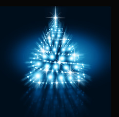 Fototapeta na wymiar Christmas blue Tree