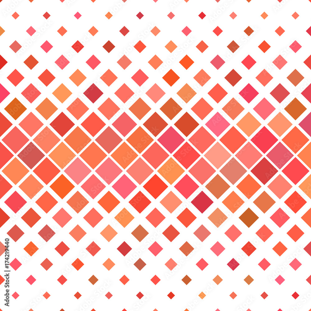 Poster red abstract square pattern background - geometric vector illustration from diagonal squares