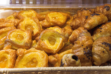 Bakery on tray prepare to serve.
