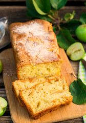 Moist fluffy sweet apple cake