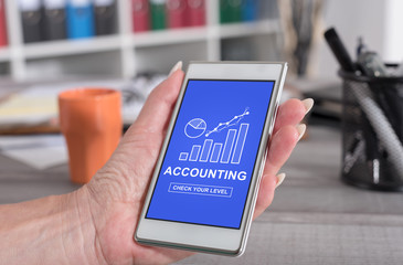 Accounting concept on a smartphone