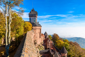 Haut-koenigsbourg - old castle in beautiful Alsace region of France near the city Strasbourg