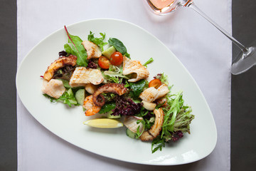 salad with seafood