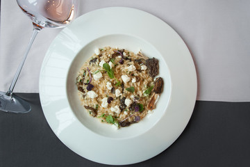 risotto with morelst which perfect for an easy day or brunch - 174227215