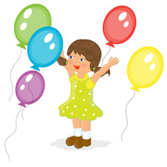 Девочка и воздушные шары