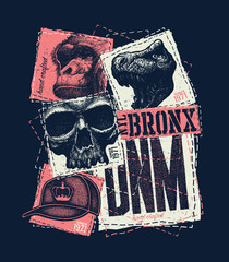 vintage urban typography vector illustration