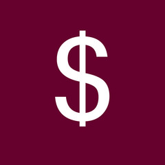 icon of dollar sign. Vector.