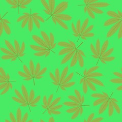 seamless pattern with marijuana leaf