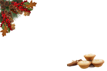 Christmass Background Blank Tag with Festive Boarder