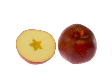 リンゴ　紅ロマン　白抜き