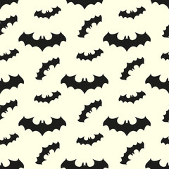 Seamless pattern with bat.  Halloween background
