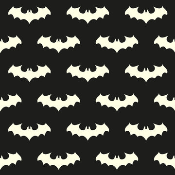 Seamless pattern with bat.  Halloween background