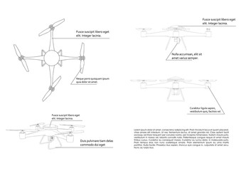 drone on a white background