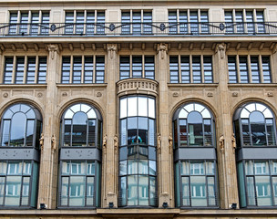 huge buildings in Berlin at summer time. facade of a modern building. High residential building