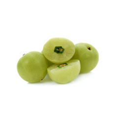 Indian gooseberry isolated on white background
