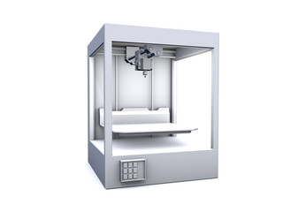 3D printer - 3d rendering