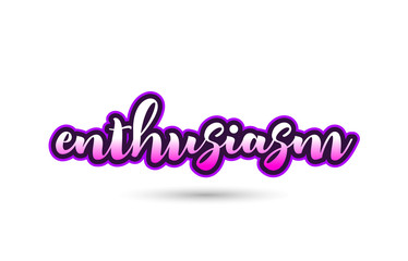 enthusiasm calligraphic pink font text logo icon typography design