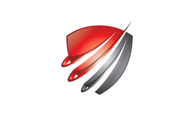 Secure Chart Logo - Modern Colorful Shield Logo Template