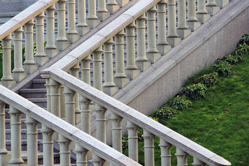 Stone balustrade on a staircase