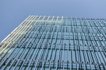 University building with huge windows in Montreal, Canada.