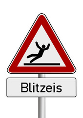 st&uuml;rzende Person Blitzeis