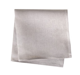 Grey kitchen towel isolated.