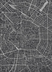 Milan city plan, detailed vector map