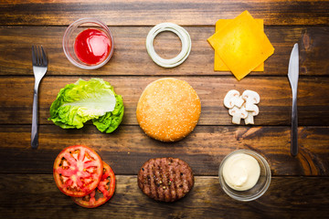 ready-to-eat hamburger ingredients