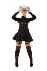 girl in a fashion dress