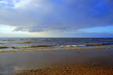 Sunset on the Baltic coast, Jurmala, Latvia