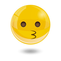Yellow smiley emoticons, emoji, vector illustration.