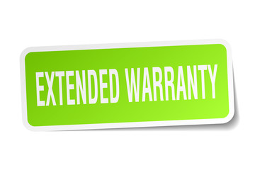 extended warranty square sticker on white