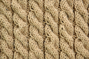 Hand knit woolen texture in full frame