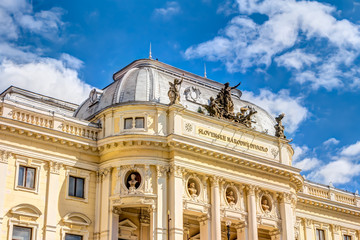 The old Slovak National Theater building in Bratislava, Slovakia