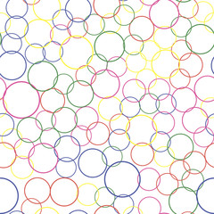 Abstract Colorful Round Seamless Pattern