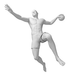 3d rendered medically accurate illustration of a handball player