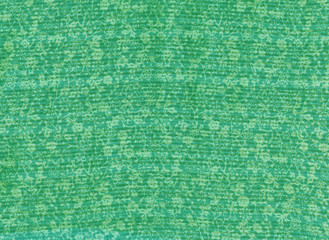 Fond vert à fleurettes.