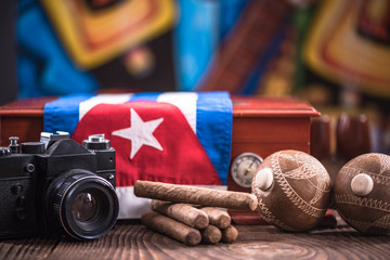 Travel to Cuba concept, related items