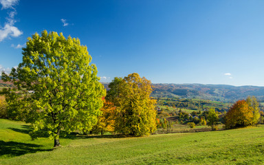 Hrinova autumn beautiful Slovakia landscape © losonsky