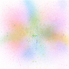 Colorful spray paint on white background