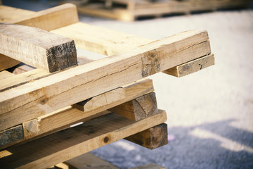 wooden palets on stack