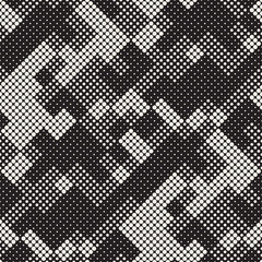 Modern Stylish Halftone Texture. Endless Abstract Background With Circles. Vector Seamless Mosaic Pattern.