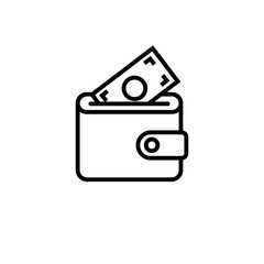 Wallet budget vector icon