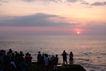 Coucher de soleil en groupe, Bali