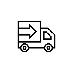 Cargo car vector icon