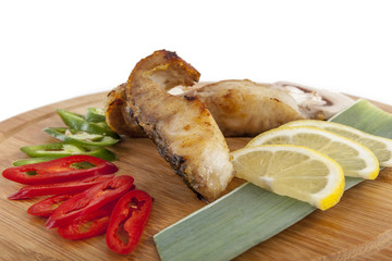 A dish of grilled sturgeon