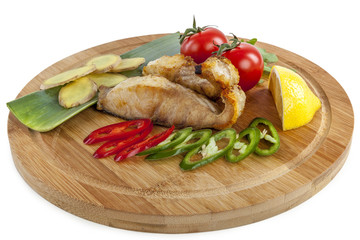 A dish of grilled sturgeon