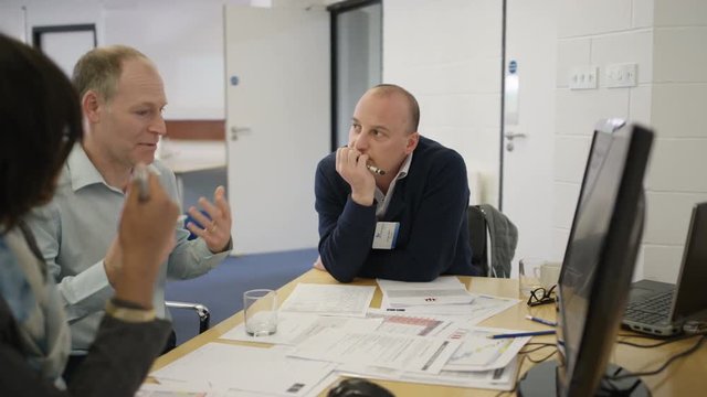  Real group at business seminar working together & learning new skills